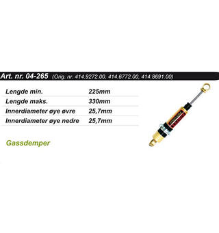 Kimpex Gold St&#248;tdemper Gass Ski-Doo F/B 414535600/414677200/414869100/414702300